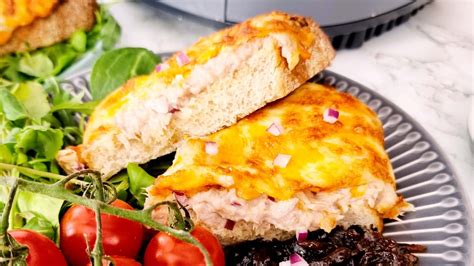 Air Fryer Tuna Melt (Open Faced Sandwich) – Feast Glorious Feast