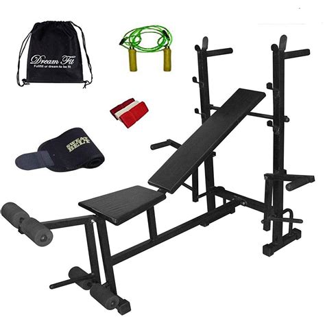 Buy Dream FIt 8 in 1 Multipurpose Bench with Sweat Belt and Other ...