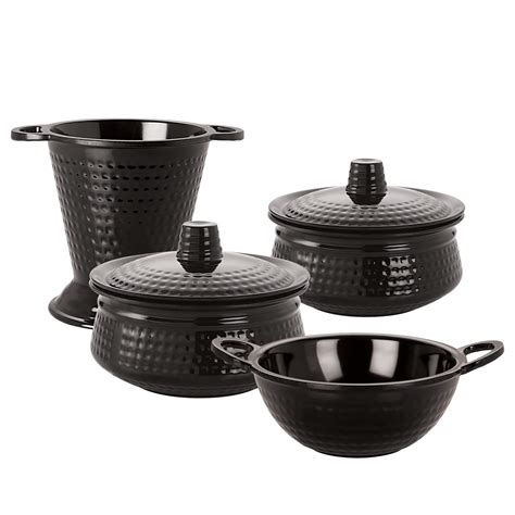 Buy Cello Melamine Royal Set 6 Pcs - Black Online at Low Prices in ...