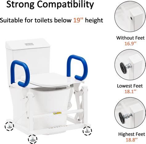 Buy Mcombo Electric Toilet Seat Lift with Handles, Incline Raised ...