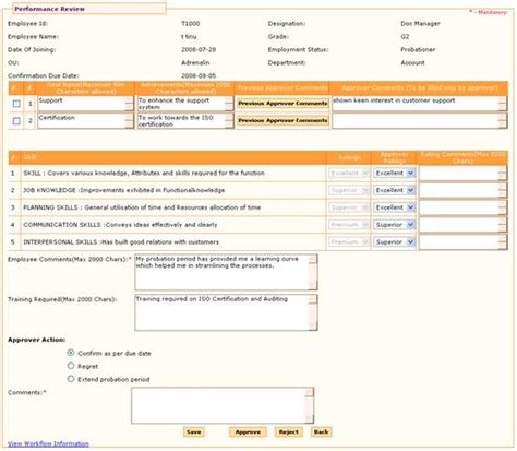 Approval of Confirmation Appraisal