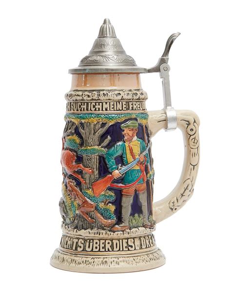 Buy HomeBerry Beer Stein German Beer Stein with Lid Bierkrug Bier Stein ...