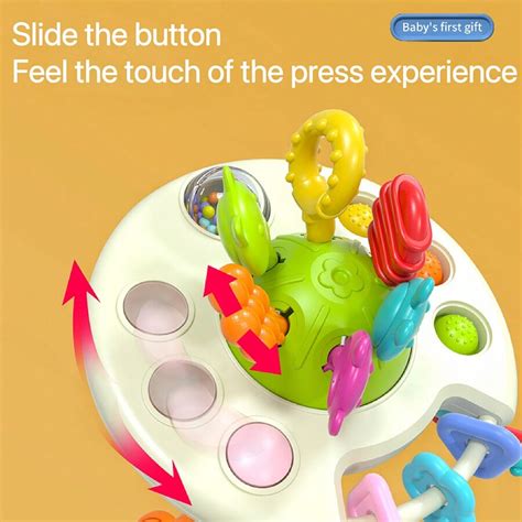 Silicone Pull String Activity Toy, Montessori Toys For Baby, Baby ...