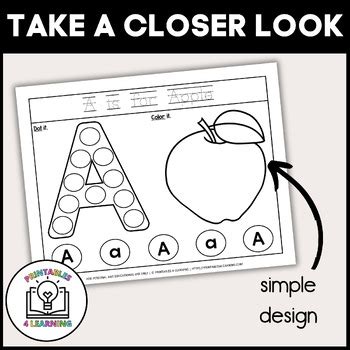 Alphabet Letters A to Z Dot Marker Worksheets by Printables 4 Learning