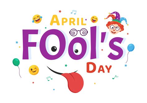 Happy April Fools' Day Celebration Illustration wearing a Jester Hat ...