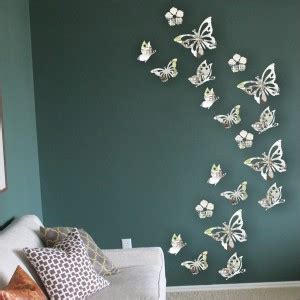 LOOK DECOR 90 cm butterfly (pack of 20) Code 14 Self Adhesive Sticker ...