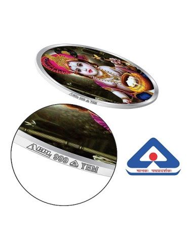Precious Moments Color Krishna BIS Hallmarked Silver Coin Of 10 Gram in ...