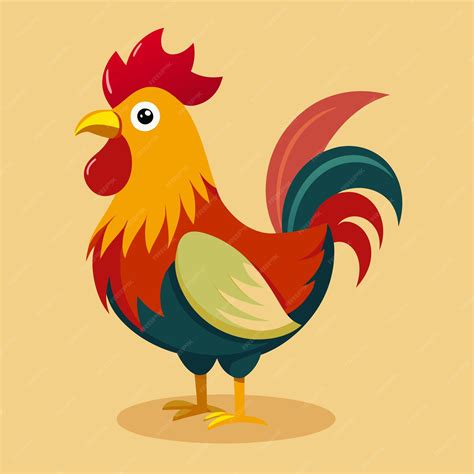 Rooster Clip Art Vector Illustration Design | Premium AI-generated vector