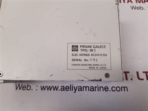 Shibaura tpg-1r pirani gauge – Aeliya Marine Tech