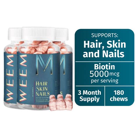 Customer reviews for WEEM 3 Pack Hair Skin and Nails Gummies - Supports ...
