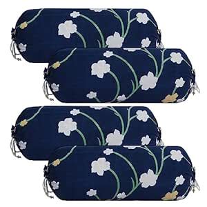 Kuber Industries Floral Print Bolster Cover with Drawstring|Round ...