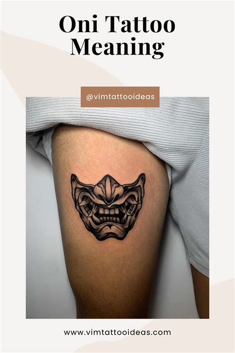 Oni Mask Tattoo Meaning and Ideas in 2025 | Oni tattoo, Oni mask tattoo ...