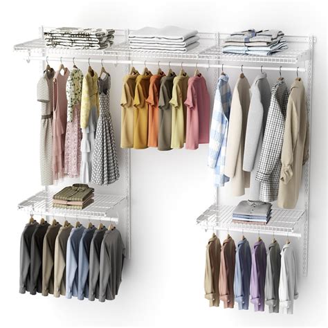 Snapklik.com : LOVMOR 6-10FT Closet Shelving System, Adjustable Metal ...