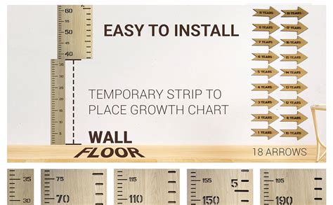 Buy Wooden Height Measuring Scale for Kids | Height Measurements Chart ...