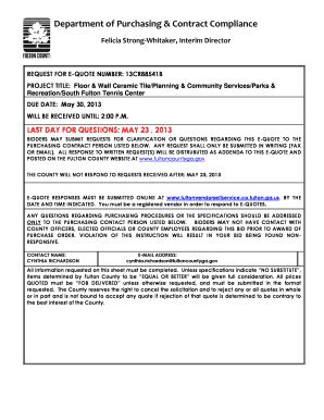 Fillable Online REQUEST FOR EQUOTE NUMBER 13CR88541B Fax Email Print ...