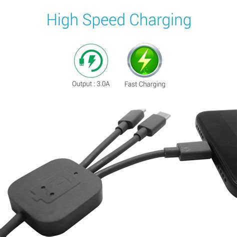 Portronics Konnect-Trio Plus 3-in-1 Multi-Functional Charging Cable 1.
