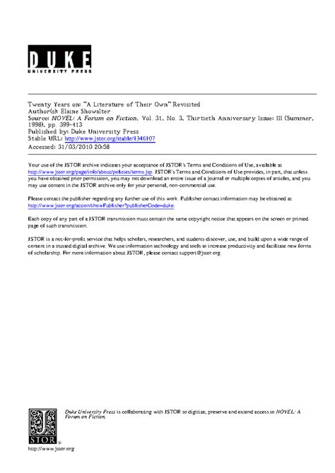 Show twenty years on - Showalter's book introduction (1999) - Twenty ...