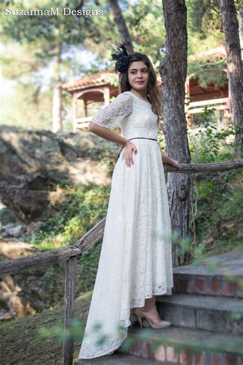 Cream Ivory Cotton Lace Wedding Dress 50s Wedding Dress Full | Etsy