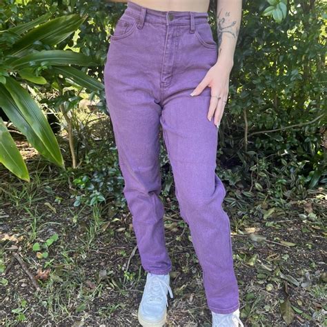 Denim & Co. Women's Purple Jeans | Depop