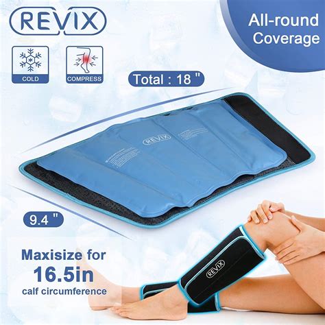 REVIX Calf and Shin Gel Ice Pack - Reusable Cold Therapy Compression ...