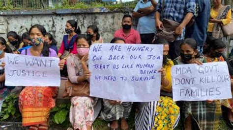 Meghalaya: Agitating contractual teachers submit personal documents to ...