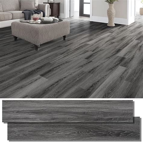 INMOZATA Peel and Stick Floor Tile Vinyl Flooring, Waterproof Vinyl ...
