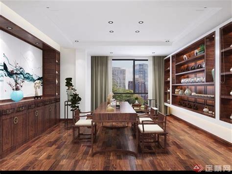 100万元餐饮空间350平米装修案例_效果图 - 无锡·拈花湾·茶室 - 设计本
