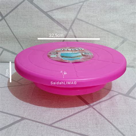 Jual Cake Tray Rotary - Tatakan Putar Meja Penghias Kue Baki Food Grade ...