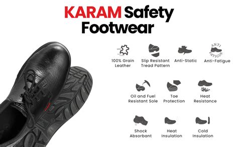 KARAM ISI Marked Leather Safety Shoe | Excellent Grip, Comfort and Slip ...