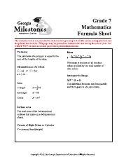 Image result for Grade 7 Math Formula Sheet
