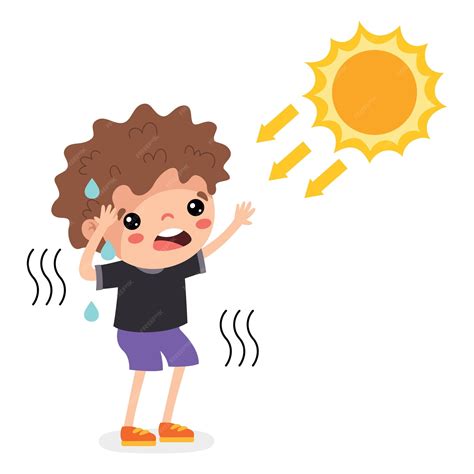 Premium Vector | Hot weather and sunny day