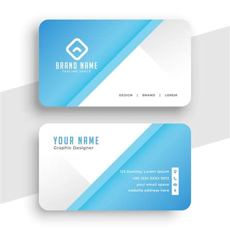 Calling Card Design Blue 的图像结果