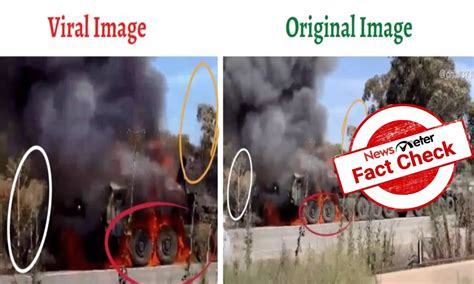 Fact Check: No, image of truck explosion is from California, not Myanmar