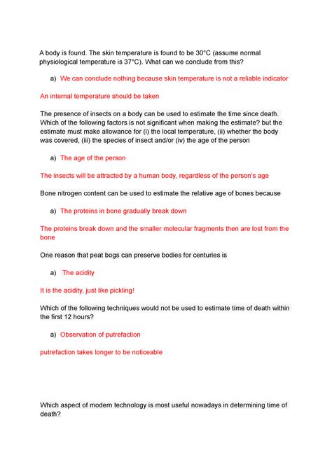 Image result for Forensic Science Questions