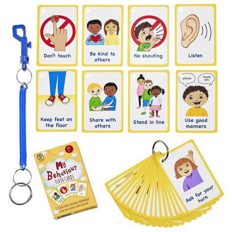 Buy My Behaviour Cards 27 Flash Cards for Visual aid Special Ed, Speech ...