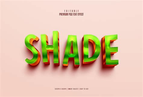 Shade editable premium psd text effect | Premium PSD