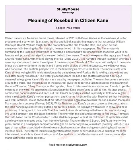 Meaning Of Citizen Kane