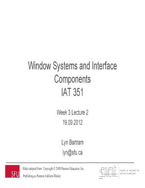 Fillable Online sfu Window Systems and Interface Components IAT 351 ...