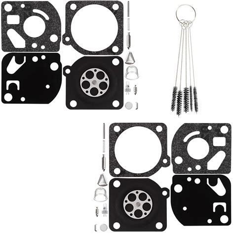 QAZAKY 2pcs Carburetor Diaphragm Gasket Rebuild Repair Kit Replacement ...