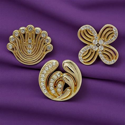 Elegant Rhinestone Metal Buttons | 15mm(24L), 18mm(28L) & 23mm(36L ...