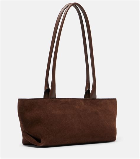 New York suede shoulder bag in brown - De Mellier | Mytheresa