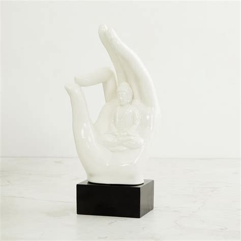 Buy Vitara Ceramic Buddha Hand Figurine from Home Centre at just INR 1599.0