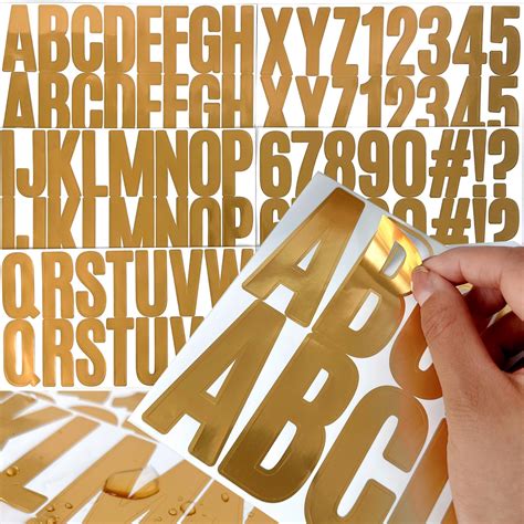 Letter Stickers Large 2.5 inch Gold Capital Alphabet Stickers for ...