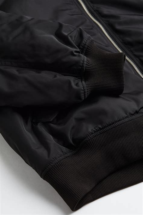 Women's Black Padded bomber jacket | H&M IN
