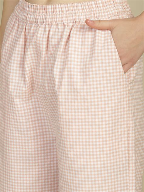 Heart Pink Check Nightwear