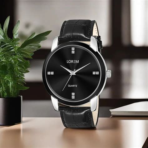 LOREM Black Stylish Dial Analog Watch For Men LR96 – HalfPe