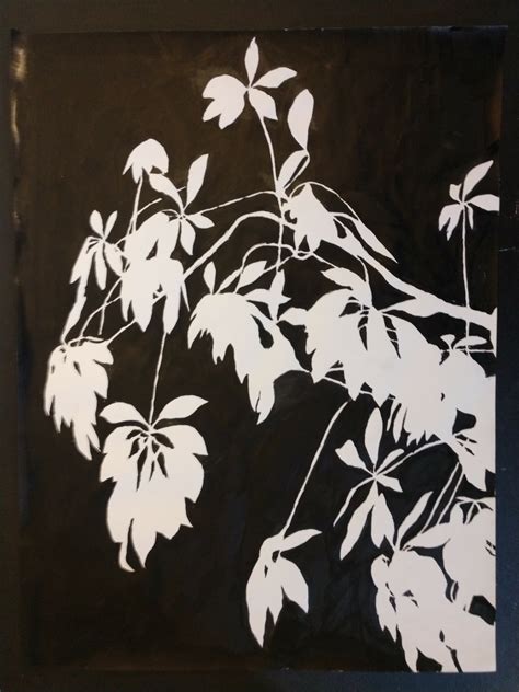 micah green - Positive-Negative Space Drawing of a Plant
