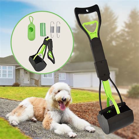 Pooper Scooper, Portable Dog Pooper Scooper with Long Handle, Foldable ...