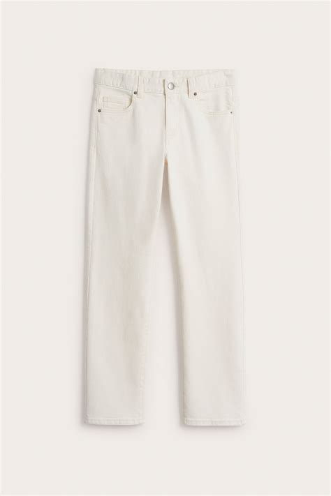 Straight jeans mid waist | Offwhite | Barn | Kappahl