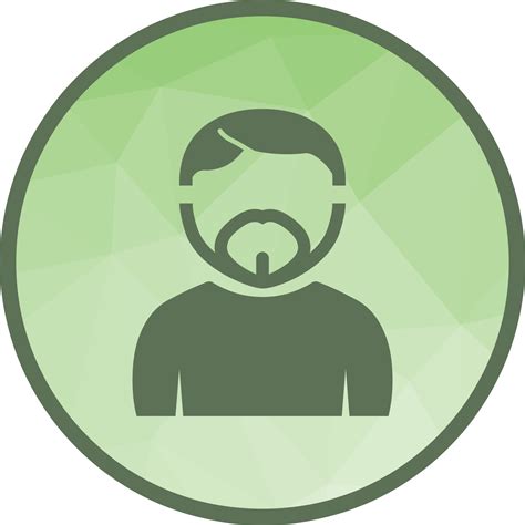 Man in French Goatee Low Poly Background Icon 16712021 Vector Art at ...